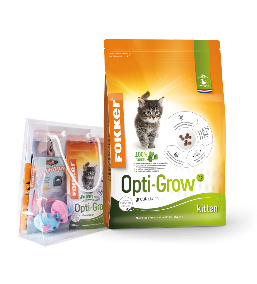 Kittenpack + Opti-Grow 2,5 kg.